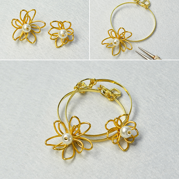how-to-craft-simple-wire-wrapped-flower-bangle-bracelets-1